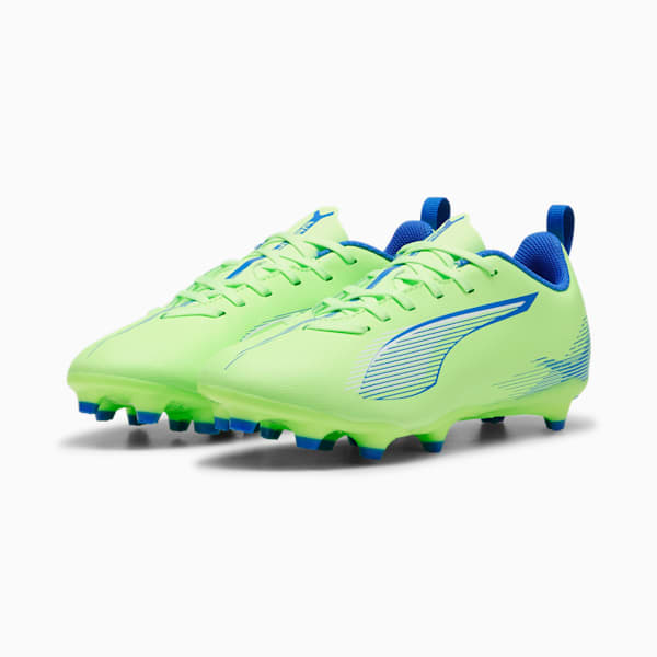 ULTRA 5 PLAY Firm Ground/Artificial Ground Kids' Soccer Cleats, Fizzy Apple-PUMA White-Bluemazing, extralarge