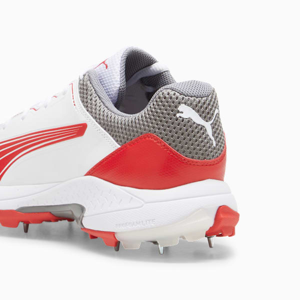 PUMA Spike 24.1 Cricket Shoe, PUMA White-PUMA Red-Stormy Slate, extralarge-GBR