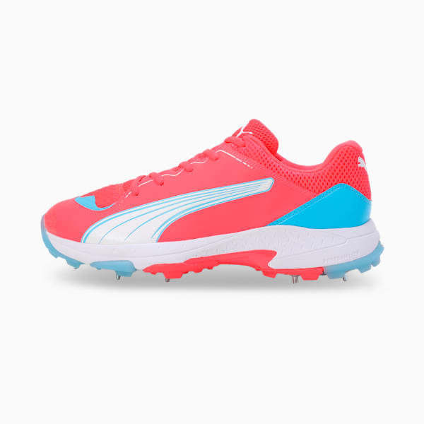 Spike 24.1 Lightweight Cricket Shoes, Fire Orchid-PUMA White-Luminous Blue, extralarge-IND