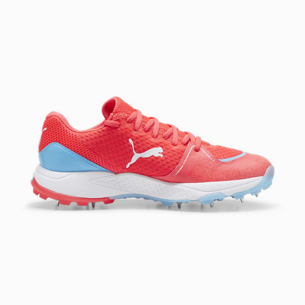 PUMA Spike 24.1 Unisex Cricket Shoes, Fire Orchid-PUMA White-Luminous Blue, extralarge-IND