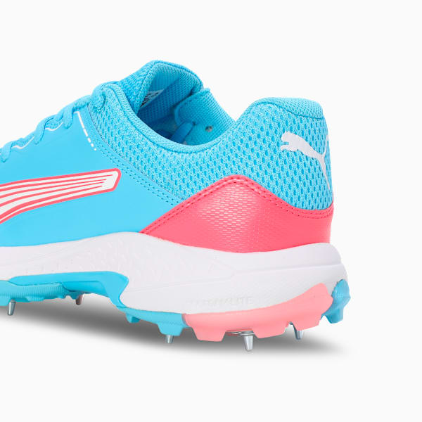 Spike 24.1 Lightweight Cricket Shoes, Luminous Blue-PUMA White-Fire Orchid, extralarge-IND