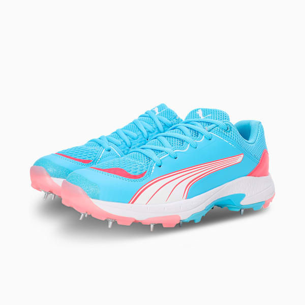Spike 24.1 Lightweight Cricket Shoes, Luminous Blue-PUMA White-Fire Orchid, extralarge-IND