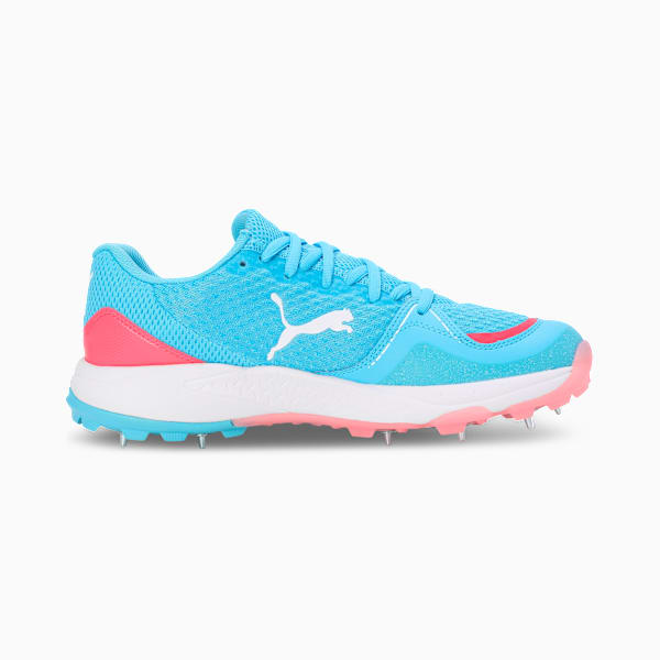 Spike 24.1 Lightweight Cricket Shoes, Luminous Blue-PUMA White-Fire Orchid, extralarge-IND