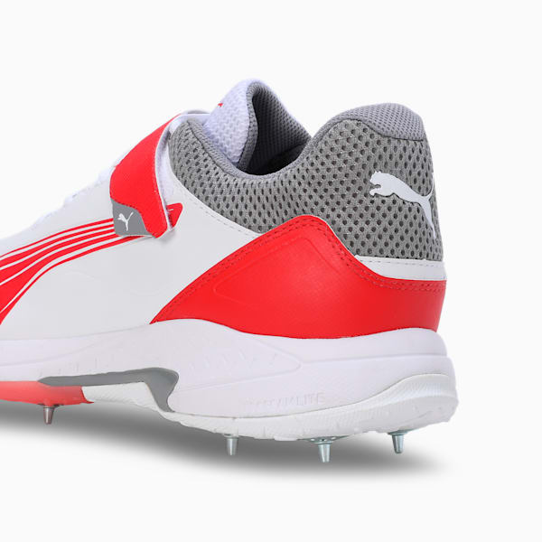 Bowling 24.1 Cricket Shoes, PUMA White-PUMA Red-Stormy Slate, extralarge-IND