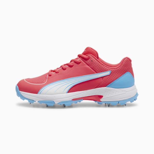 PUMA Spike 24.2 Unisex Cricket Shoes, Fire Orchid-PUMA White-Luminous Blue, extralarge-IND