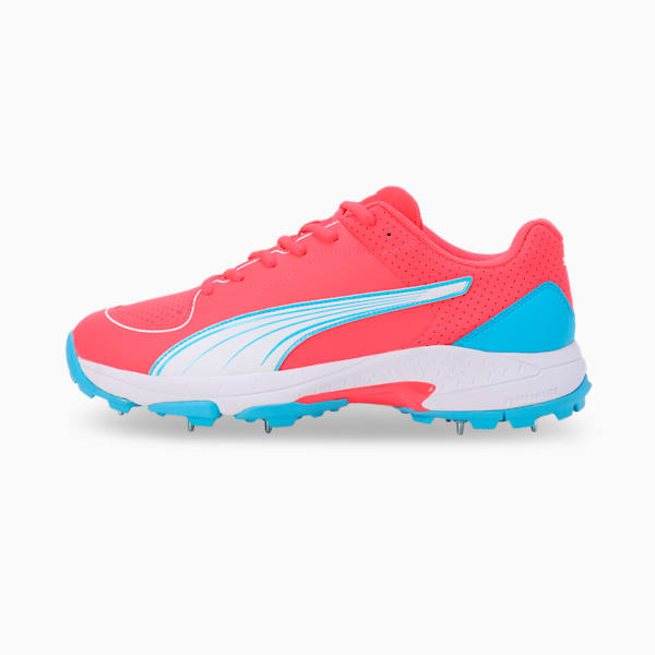 Spike 24.2 Ultralight Cricket Shoes, Fire Orchid-PUMA White-Luminous Blue, extralarge-IND