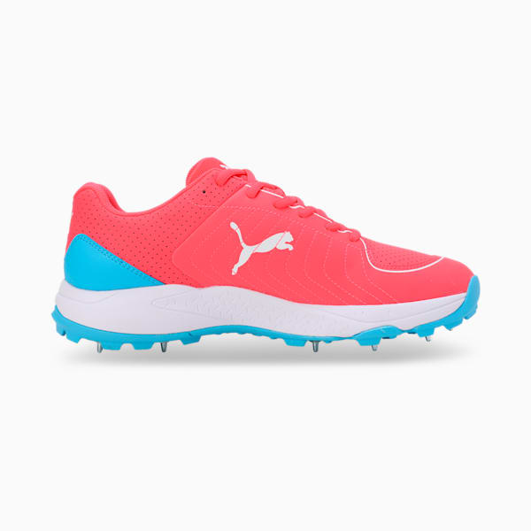 Spike 24.2 Ultralight Cricket Shoes, Fire Orchid-PUMA White-Luminous Blue, extralarge-IND