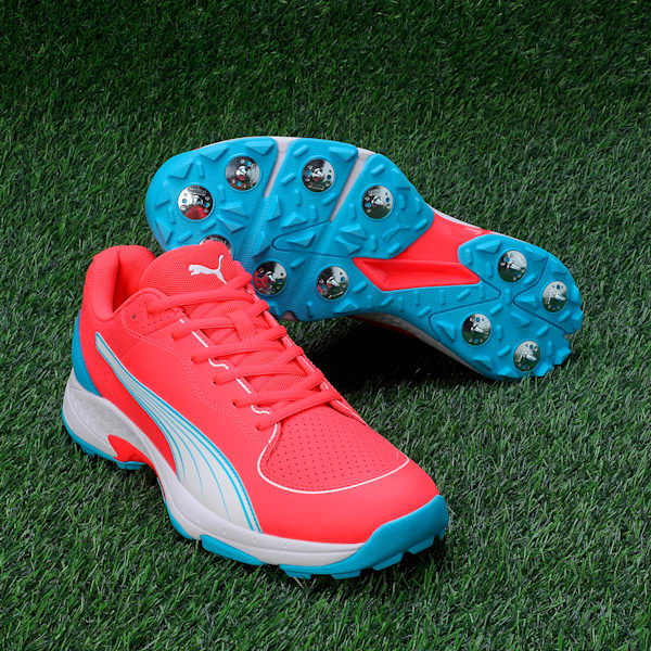 Spike 24.2 Ultralight Cricket Shoes, Fire Orchid-PUMA White-Luminous Blue, extralarge-IND