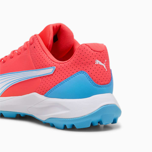 24 FH Rubber Cricket Shoes, Luminous Blue-PUMA White-Fire Orchid, extralarge-IND