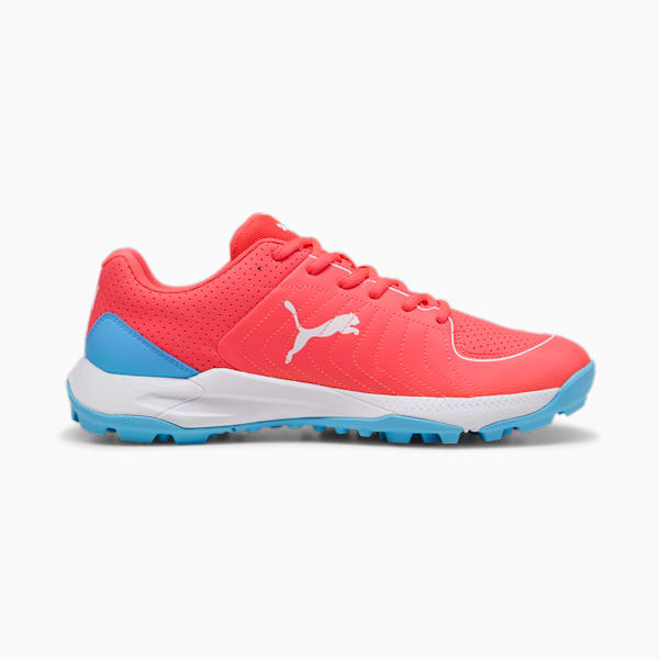 24 FH Rubber Cricket Shoes, Luminous Blue-PUMA White-Fire Orchid, extralarge-IND