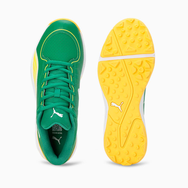 24 FH Rubber Cricket Shoes, Archive Green-Pelé Yellow-PUMA White, extralarge-IND