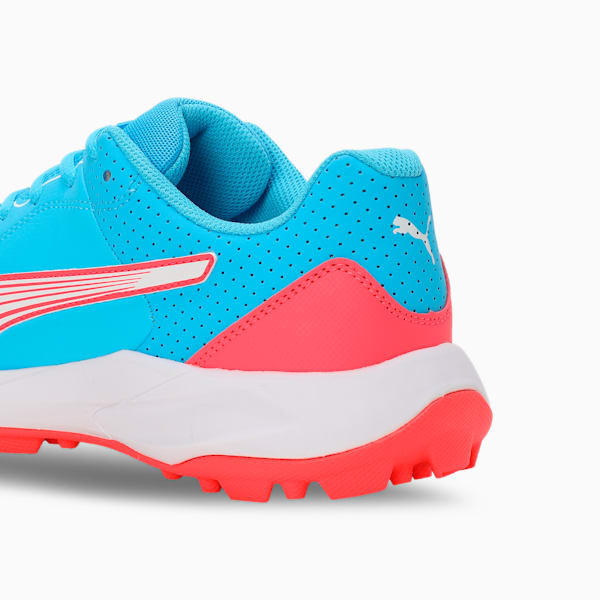 24 FH Rubber Cricket Shoes, Luminous Blue-Fire Orchid-PUMA White, extralarge-IND