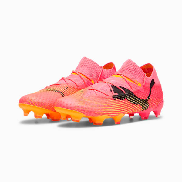 FUTURE 7 ULTIMATE Firm Ground/Artificial Ground Women's Soccer Cleats, White Deep Orchid Puma Black, extralarge