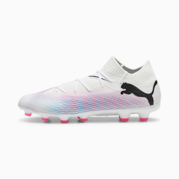 メンズ フューチャー 7 プロ HG/AG サッカースパイク, PUMA White-PUMA Black-Poison Pink, extralarge-JPN