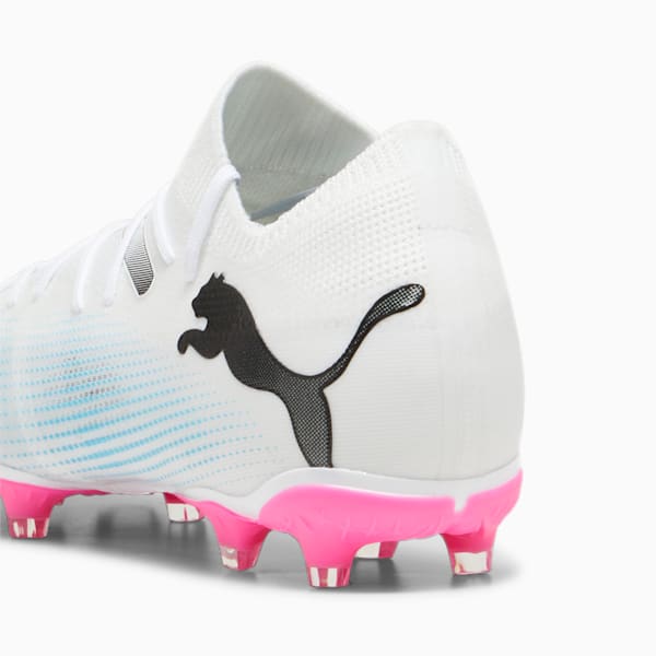 FUTURE 7 MATCH FG/AG Men's Football Boots, PUMA White-PUMA Black-Poison Pink, extralarge-AUS