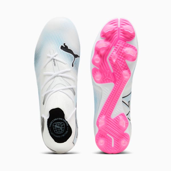 FUTURE 7 MATCH FG/AG Men's Football Boots, PUMA White-PUMA Black-Poison Pink, extralarge-AUS