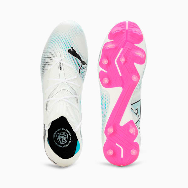 FUTURE 7 MATCH FG/AG Men's Football Boots, PUMA White-PUMA Black-Poison Pink, extralarge-IND