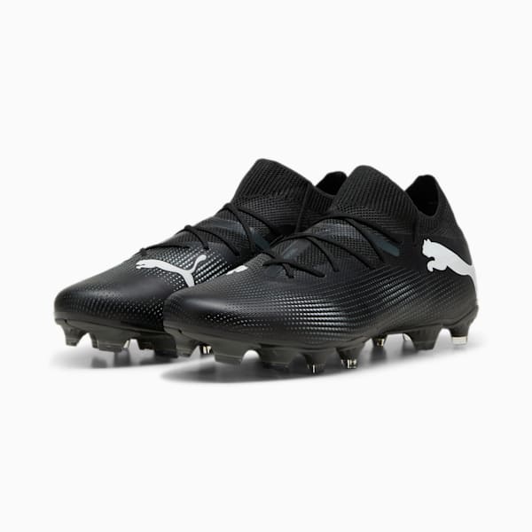 FUTURE 7 MATCH Firm Ground/Artificial Ground Men's Soccer Cleats, PUMA Black-PUMA White, extralarge