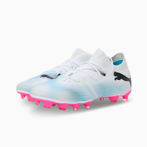 FUTURE 7 MATCH FG/AG Women's Football Boots, PUMA White-PUMA Black-Poison Pink, extralarge-IND