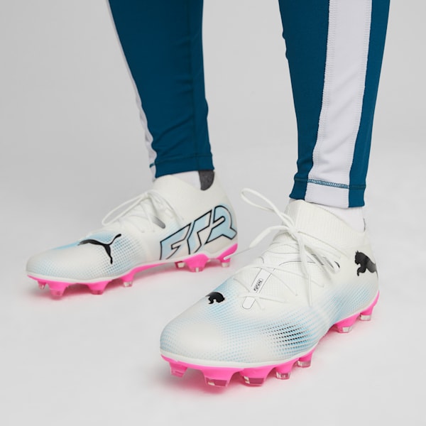 FUTURE 7 MATCH FG/AG Women's Football Boots, PUMA White-PUMA Black-Poison Pink, extralarge-IND