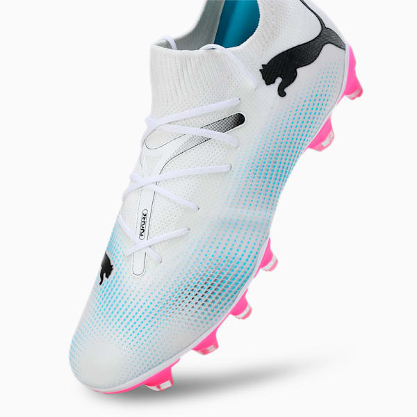 FUTURE 7 MATCH FG/AG Women's Football Boots, PUMA White-PUMA Black-Poison Pink, extralarge-IND