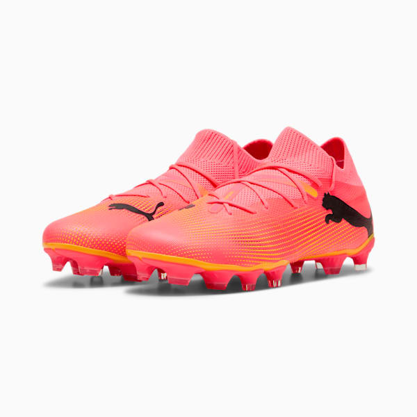 Tacos de fútbol para mujer FUTURE 7 MATCH FG/AG, Sunset Glow-PUMA Black-Sun Stream, extralarge