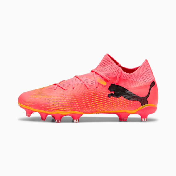 Tacos de fútbol para mujer FUTURE 7 MATCH FG/AG, Sunset Glow-PUMA Black-Sun Stream, extralarge