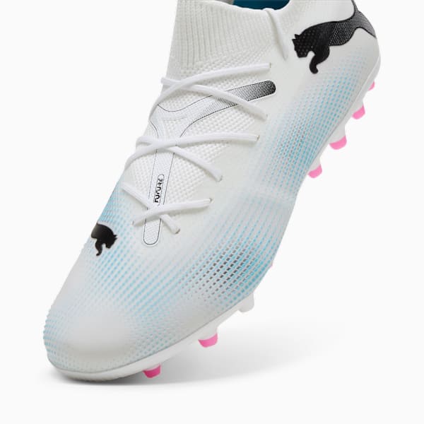 FUTURE 7 MATCH MG Football Boots, PUMA White-PUMA Black-Poison Pink, extralarge-GBR