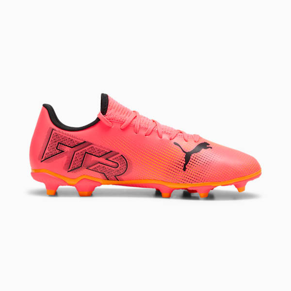 Tacos de fútbol para hombre FUTURE 7 PLAY FG/AG, Sunset Glow-PUMA Black-Sun Stream, extralarge