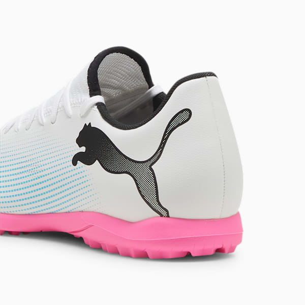 FUTURE 7 PLAY TT Football Boots, PUMA White-PUMA Black-Poison Pink, extralarge