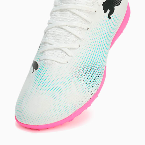 メンズ フューチャー 7 プレイ TT サッカートレーニングシューズ, PUMA White-PUMA Black-Poison Pink, extralarge-JPN