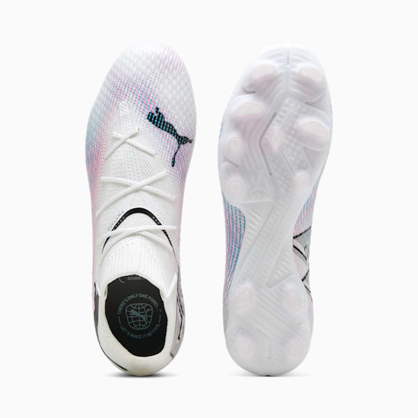 FUTURE 7 PRO FG/AG Big Kids' Soccer Cleats, PUMA White-PUMA Black-Poison Pink, extralarge