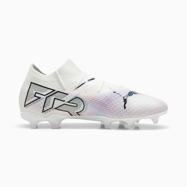 FUTURE 7 PRO FG/AG Big Kids' Soccer Cleats, PUMA White-PUMA Black-Poison Pink, extralarge