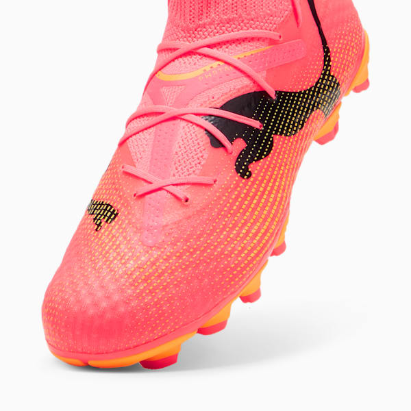 Tacos de futbol para niño FUTURE 7 PRO FG/AG, Sunset Glow-PUMA Black-Sun Stream, extralarge