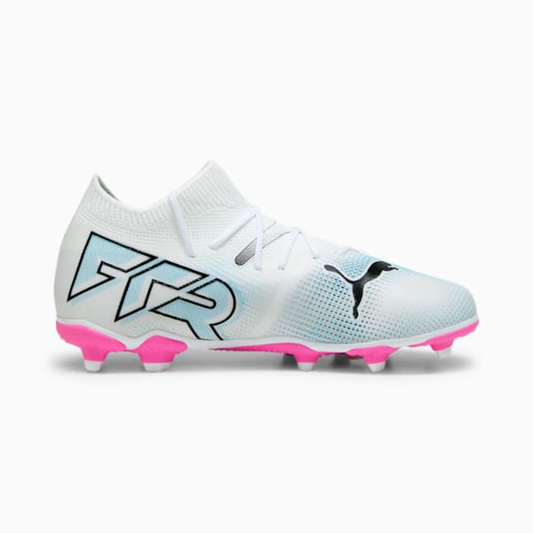 FUTURE 7 MATCH FG/AG Big Kids' Cleats, PUMA White-PUMA Black-Poison Pink, extralarge