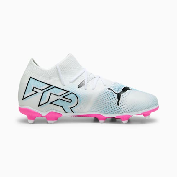 FUTURE 7 MATCH Firm Ground/Artificial Ground Kids' Cleats, PUMA White-PUMA Black-Poison Pink, extralarge