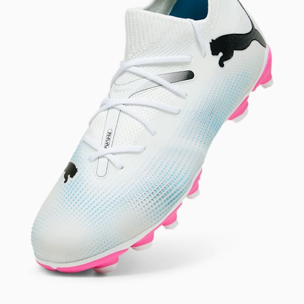 FUTURE 7 MATCH FG/AG Big Kids' Cleats, PUMA White-PUMA Black-Poison Pink, extralarge