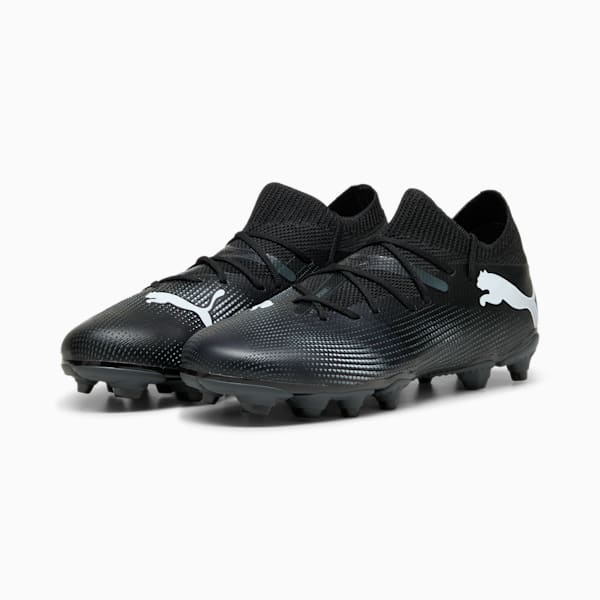 FUTURE 7 MATCH Firm Ground/Artificial Ground Kids' Cleats, PUMA Black-PUMA White, extralarge