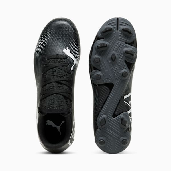 FUTURE 7 PLAY FG/AG Kids' Soccer Cleats, PUMA Black-PUMA White, extralarge