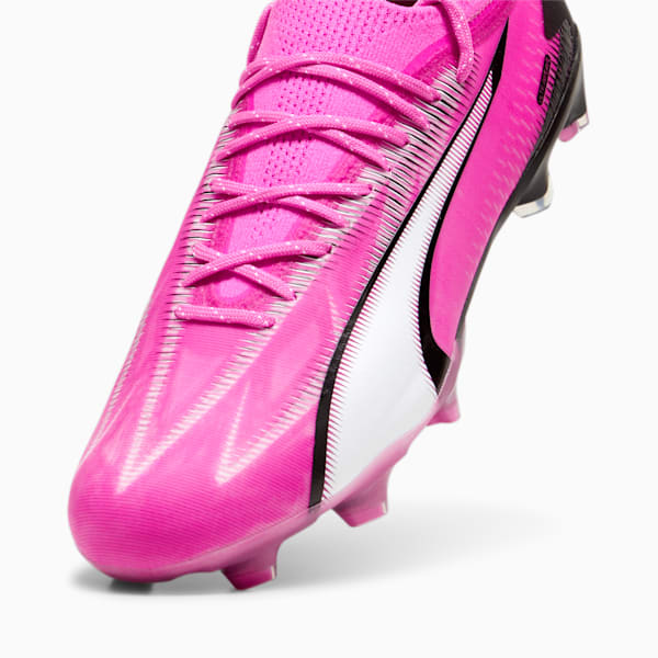 ULTRA ULTIMATE Firm Ground/Artificial Ground Men's Soccer Cleats, Poison Pink-PUMA White-PUMA Black, extralarge