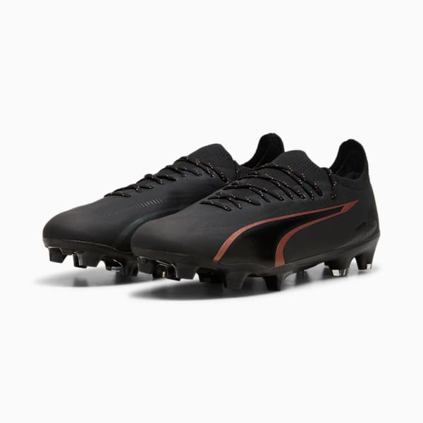 Tacos de fútbol ULTRA ULTIMATE FG/AG, PUMA Black-Copper Rose, extralarge