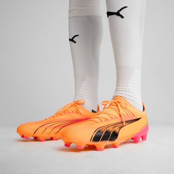 ULTRA ULTIMATE FG/AG Football Boots, Sun Stream-PUMA Black-Sunset Glow, extralarge-IND