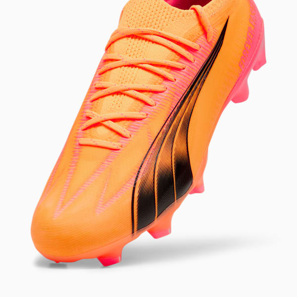 ULTRA ULTIMATE Firm Ground/Artificial Ground Men's Soccer Cleats, Sun Stream-PUMA Black-Sunset Glow, extralarge