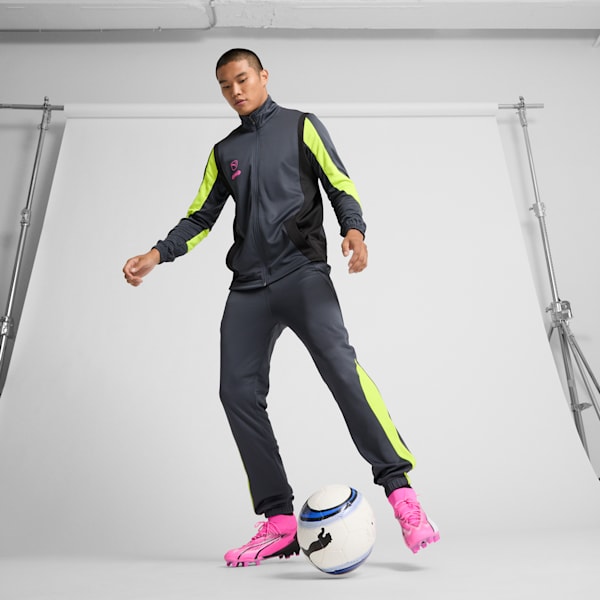 ULTRA PRO Firm Ground/Artificial Ground Men's Soccer Cleats, Poison Pink-PUMA White-PUMA Black, extralarge