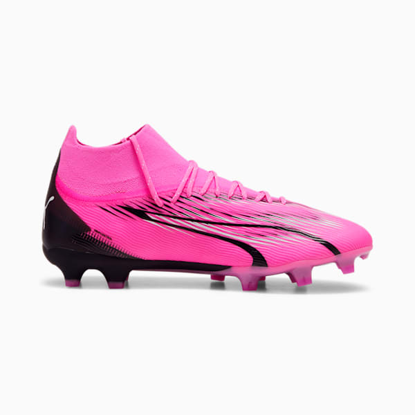 ULTRA PRO Firm Ground/Artificial Ground Men's Soccer Cleats, Poison Pink-PUMA White-PUMA Black, extralarge