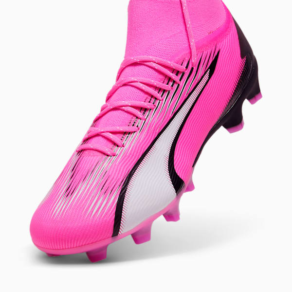 Tacos de fútbol para hombre ULTRA PRO FG/AG, Poison Pink-PUMA White-PUMA Black, extralarge