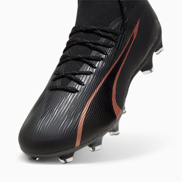 ULTRA PRO Firm Ground/Artificial Ground Men's Soccer Cleats, PUMA Black-Copper Rose, extralarge