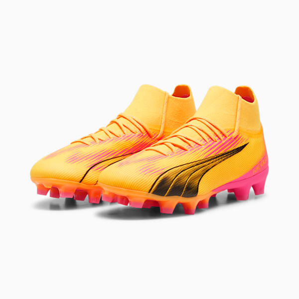 Tacos de fútbol para hombre ULTRA PRO FG/AG, Sun Stream-PUMA Black-Sunset Glow, extralarge