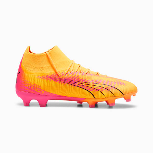 Tacos de fútbol para hombre ULTRA PRO FG/AG, Sun Stream-PUMA Black-Sunset Glow, extralarge