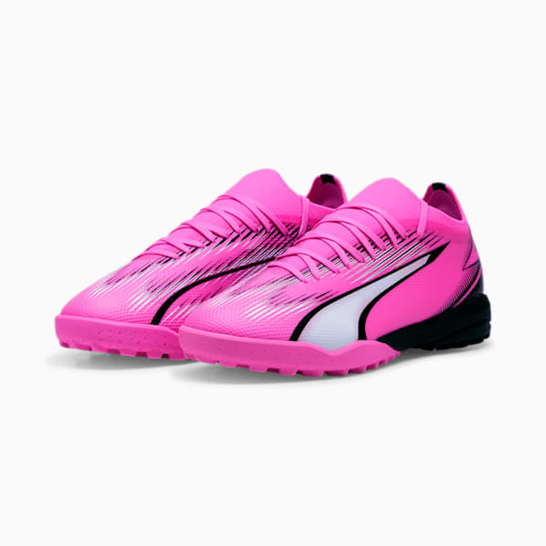 ULTRA MATCH TT Men's Soccer Cleats, Poison Pink-PUMA White-PUMA Black, extralarge